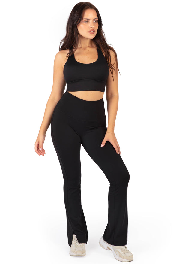 Flare Pants | High Waisted & Pet Hair Resistant - 2 Pack