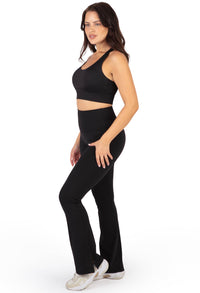 Flare Pants | High Waisted & Pet Hair Resistant - 2 Pack