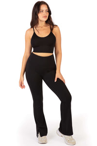 Flare Pants | High Waisted & Pet Hair Resistant - 2 Pack