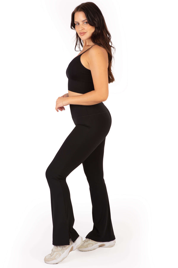 Flare Pants | High Waisted & Pet Hair Resistant - 2 Pack