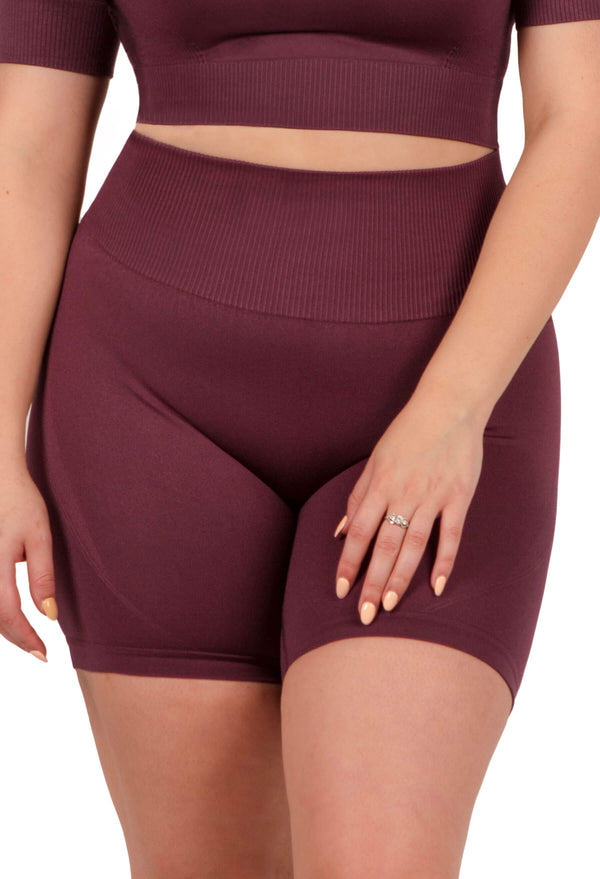 Plus Size Seamless High Waist Midi Biker Shorts