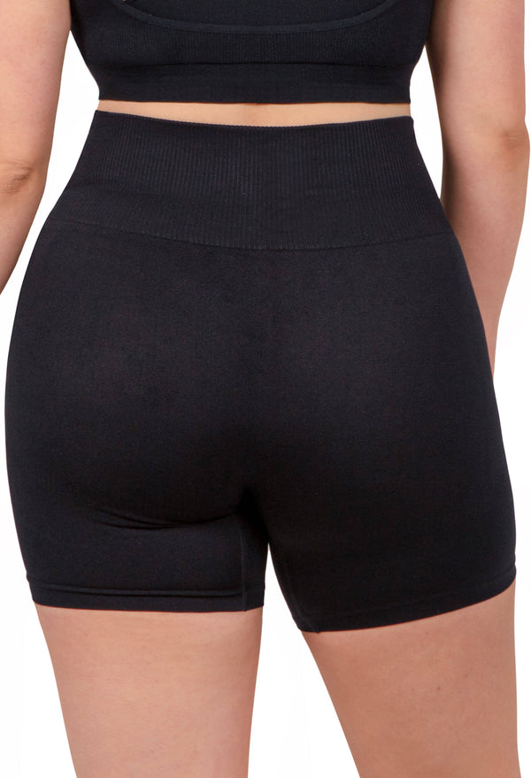 Plus Size Seamless High Waist Midi Biker Shorts
