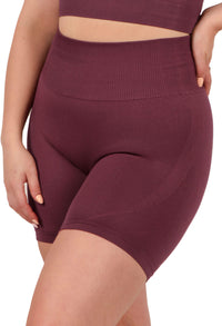 Plus Size Seamless High Waist Midi Biker Shorts