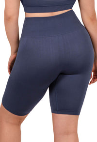 Plus Size Seamless High Waist Long Biker Shorts