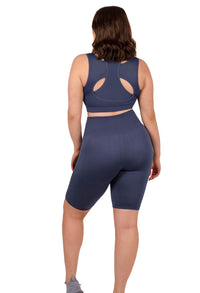 Plus Size Seamless High Waist Long Biker Shorts