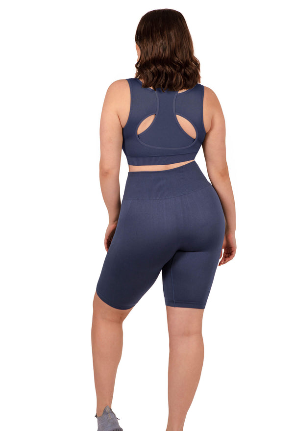 Plus Size Seamless High Waist Long Biker Shorts