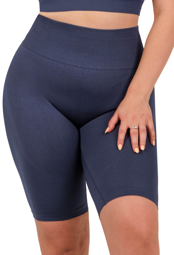 Plus Size Seamless High Waist Long Biker Shorts