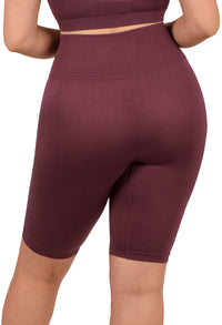 Plus Size Seamless High Waist Long Biker Shorts