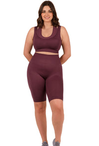 Plus Size Seamless High Waist Long Biker Shorts