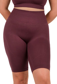 Plus Size Seamless High Waist Long Biker Shorts