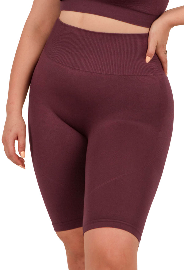 Plus Size Seamless High Waist Long Biker Shorts