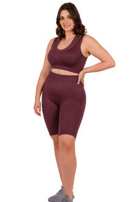 Plus Size Seamless High Waist Long Biker Shorts