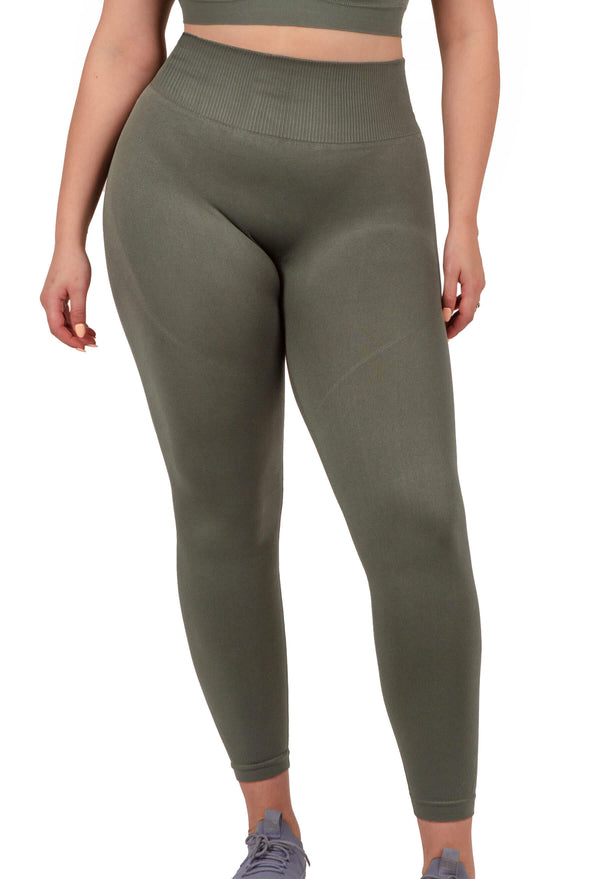 Plus Size Seamless High Waist Full Length Leggings