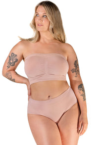 Full Bust Bamboo Strapless Maternity & Nursing Wire Free Bra