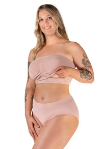 Full Bust Bamboo Strapless Maternity & Nursing Wire Free Bra