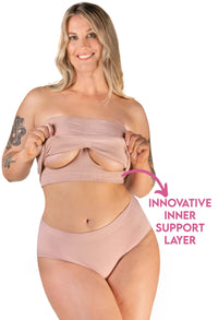 Full Bust Bamboo Strapless Maternity & Nursing Wire Free Bra - 3 Pack