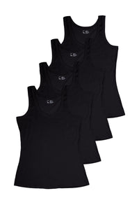 Superfine 100% Cotton Tank Top - 4 Pack