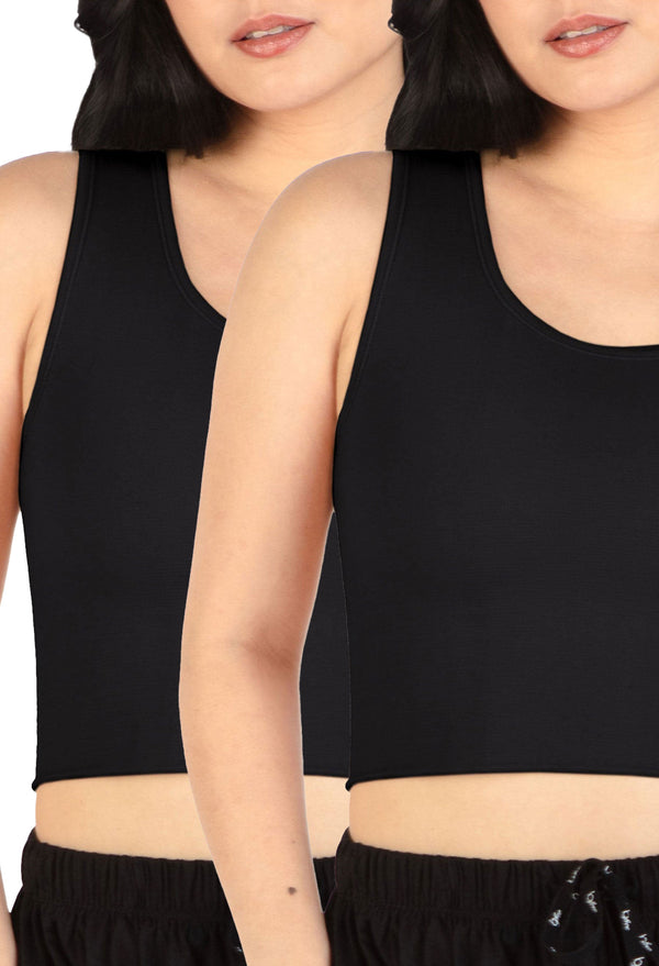 Cotton Chest Binder Crop Tank - 2 Pack