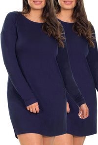 Bamboo Night Dress | Long Sleeves - 2 Pack