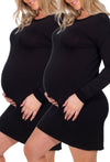 Maternity Bamboo Long Sleeve Pyjama - 2 Pack