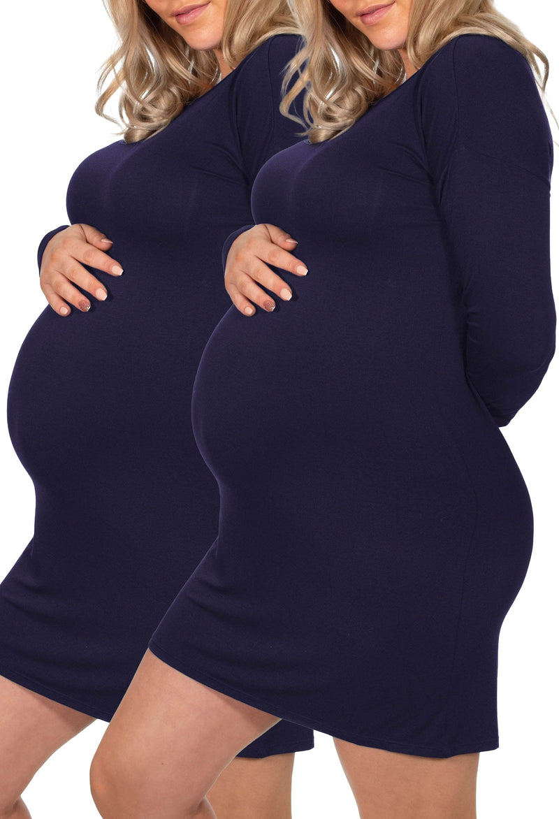 Maternity Bamboo Long Sleeve Pyjama - 2 Pack
