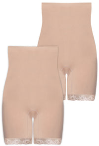 Post Surgery Underbust Shorts - 2 Pack | Seamless Cotton Blend