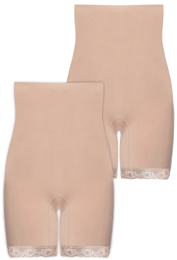 Post Surgery Underbust Shorts - 2 Pack | Seamless Cotton Blend