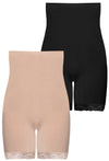 Post Surgery Underbust Shorts - 2 Pack | Seamless Cotton Blend