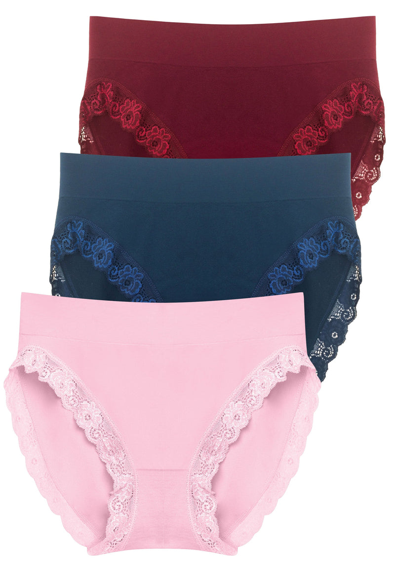 Invisible Lace Contour High Cut Brief - 3 Pack