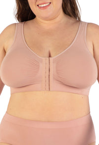 Full Bust Bamboo Padded Front Closure Wire Free Bra