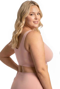 Full Bust Bamboo Padded Front Closure Wire Free Bra
