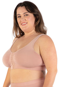 Bamboo Padded Front Closure Wire Free Bra