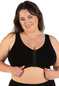 Bamboo Padded Front Closure Wire Free Bra - 3 Pack
