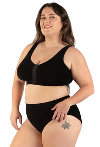 Bamboo Padded Front Closure Wire Free Bra - 3 Pack