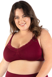 Wirefree Lace Minimiser Bra for Big Boobs