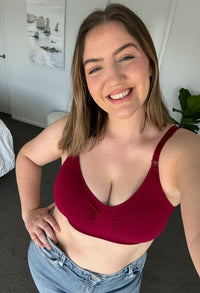 Bamboo maternity and nursing bra with wire-free support