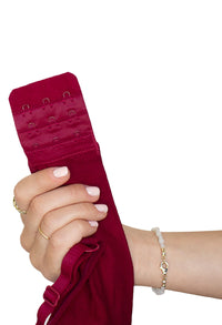 Burgundy Bamboo Nursing Bra + High Cut Undies Set With FREE Eco-Friendly Reusable Nursing Pads