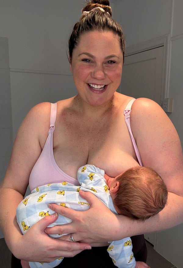 Bamboo maternity and nursing bra with wire-free support