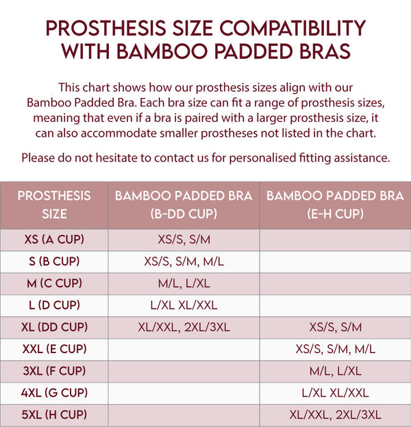 Bamboo Padded Wire Free Bra & Prosthesis Set