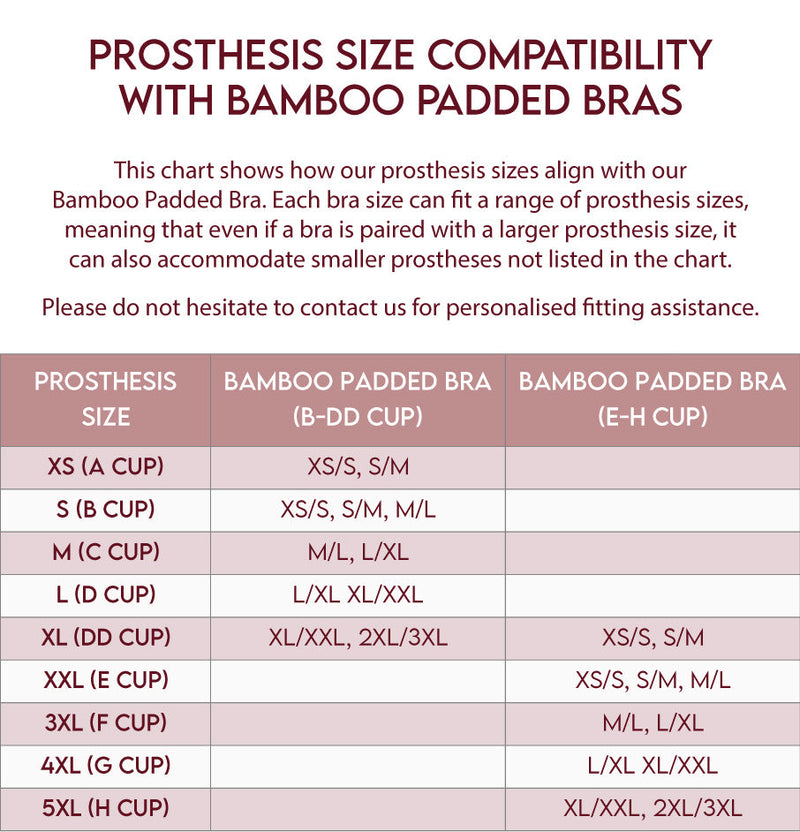 Bamboo Padded Wire Free Bra & Prosthesis Set