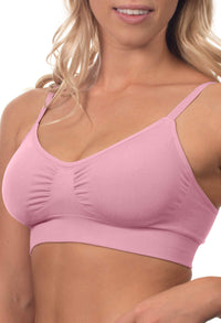 Lilac Snow Bamboo Padded Wire Free Bra and High Cut Brief Set