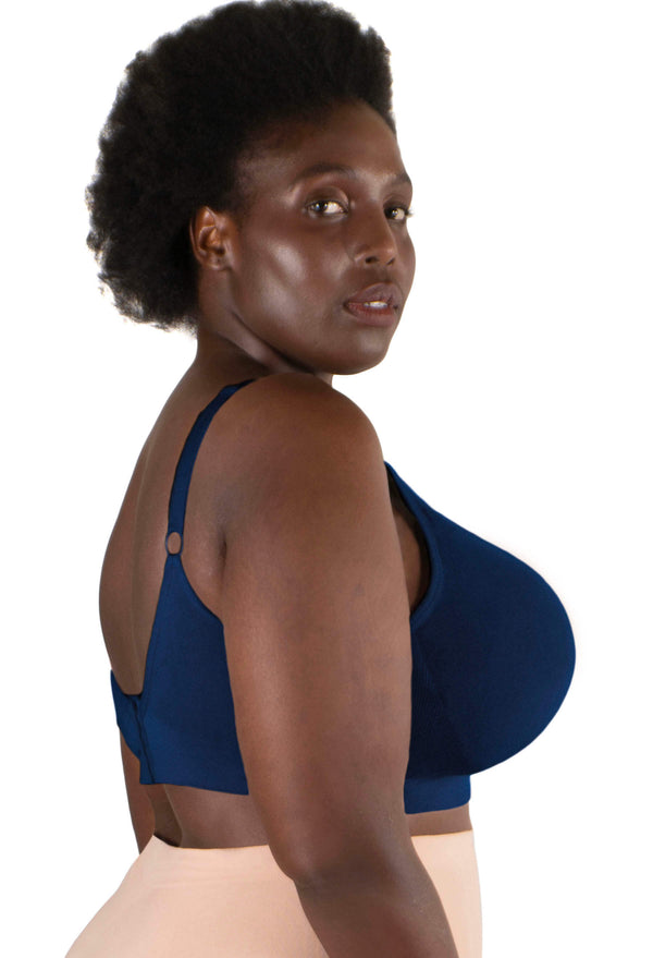 Bamboo Padded Wire Free Bra - Pacific Blue