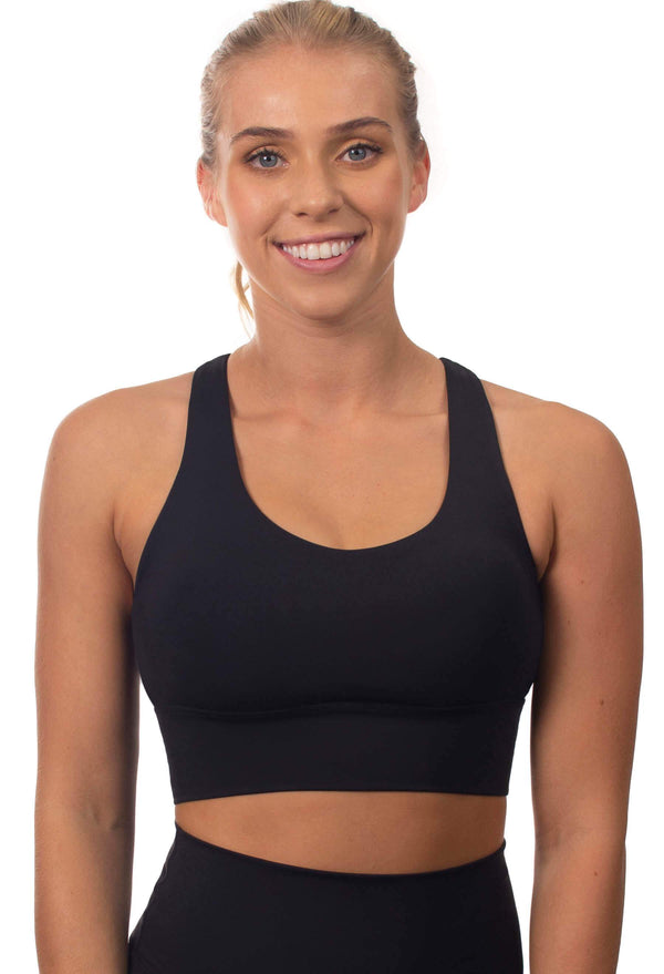 Long Line Mesh Racer Back Sports Bra & Flare Leggings Set