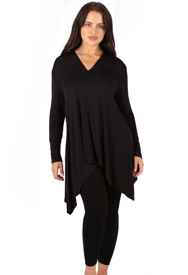 Bamboo V Neck Tunic Top - 2 Pack