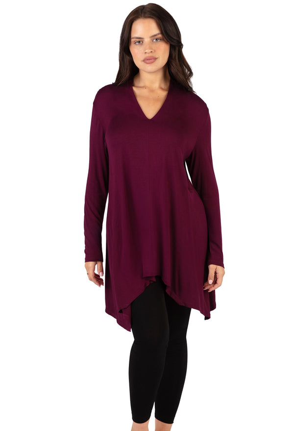 Bamboo V Neck Tunic Top - 2 Pack