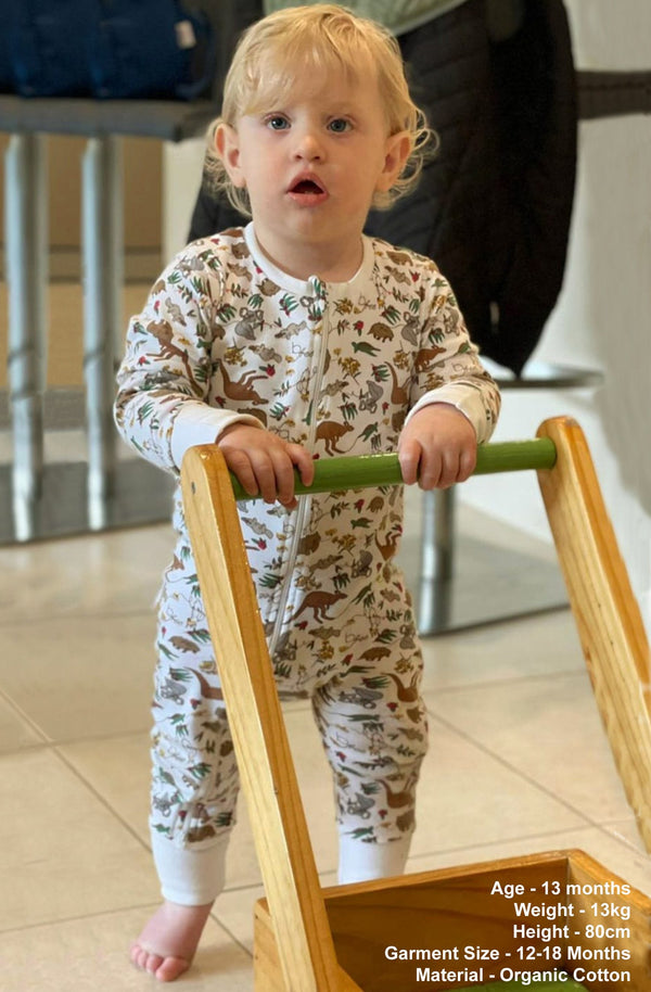 100% Organic Cotton 2-Way Zip Babysuit