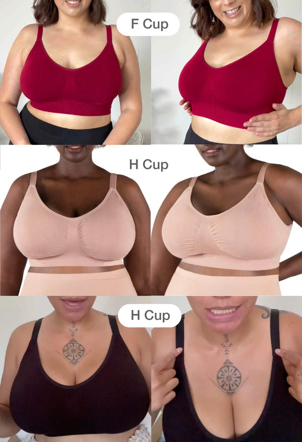 Nude Bamboo Padded Wire Free Bra and High Cut Brief Set