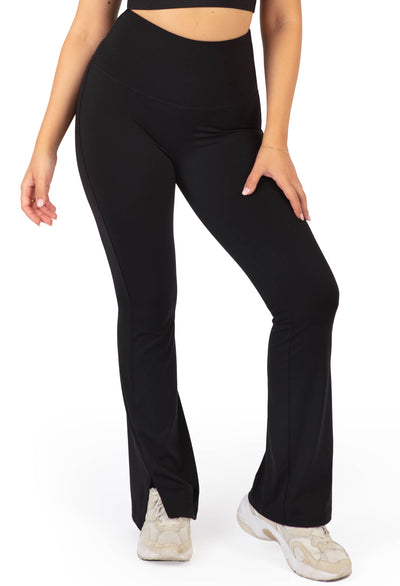Flare Leggings | High Waisted & Pet Hair Resistant - 2 Pack