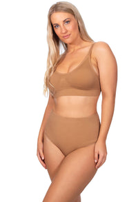 Tan High Waist Shaping G String
