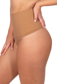 Tan High Waist Shaping G String